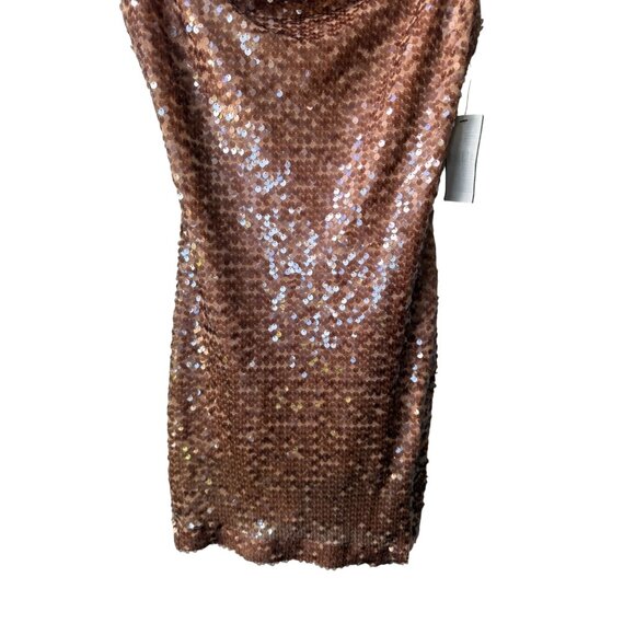 Astr The Label‎ Gold Sequins Mini Dress Size M NWT Holiday New Year's Eve Fairy - Picture 5 of 10
